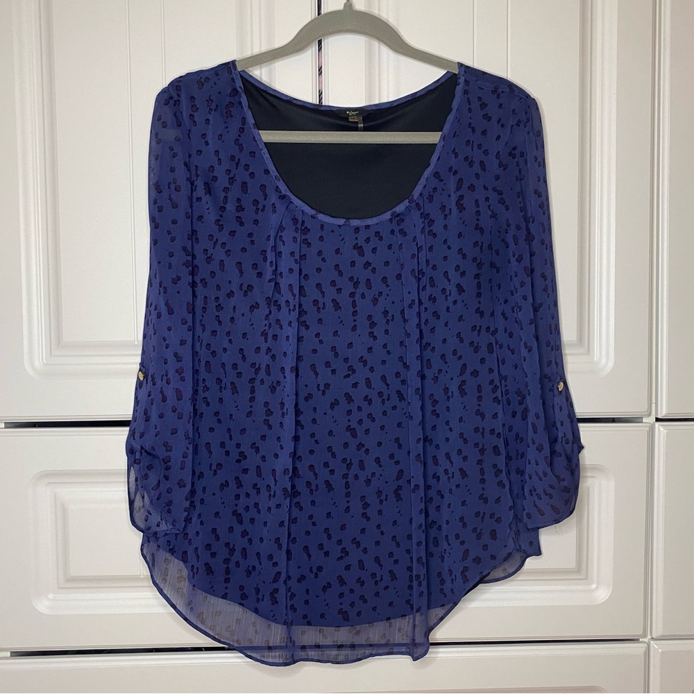 Women’s Blue Flowy Blouse